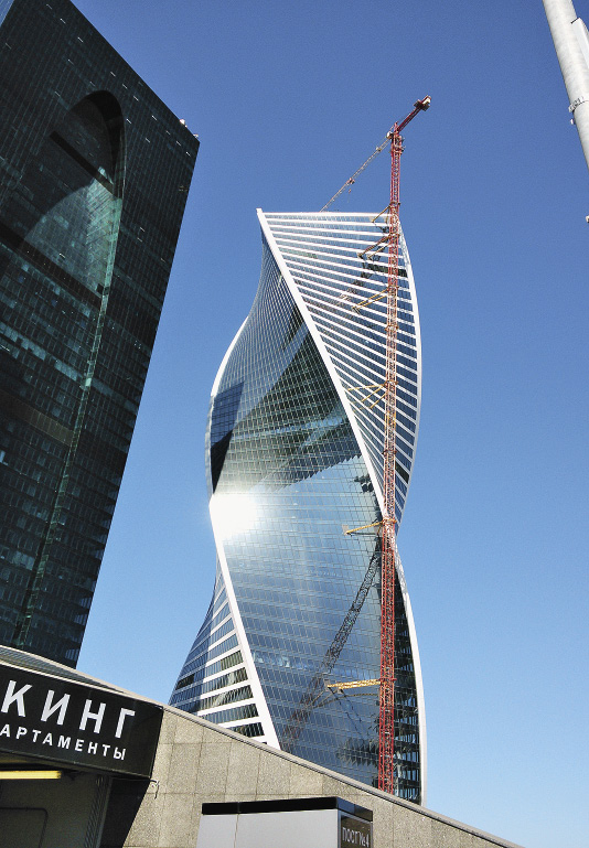 The Evolution Tower in Moscow City is a multifunctional centre 54 floors tall.