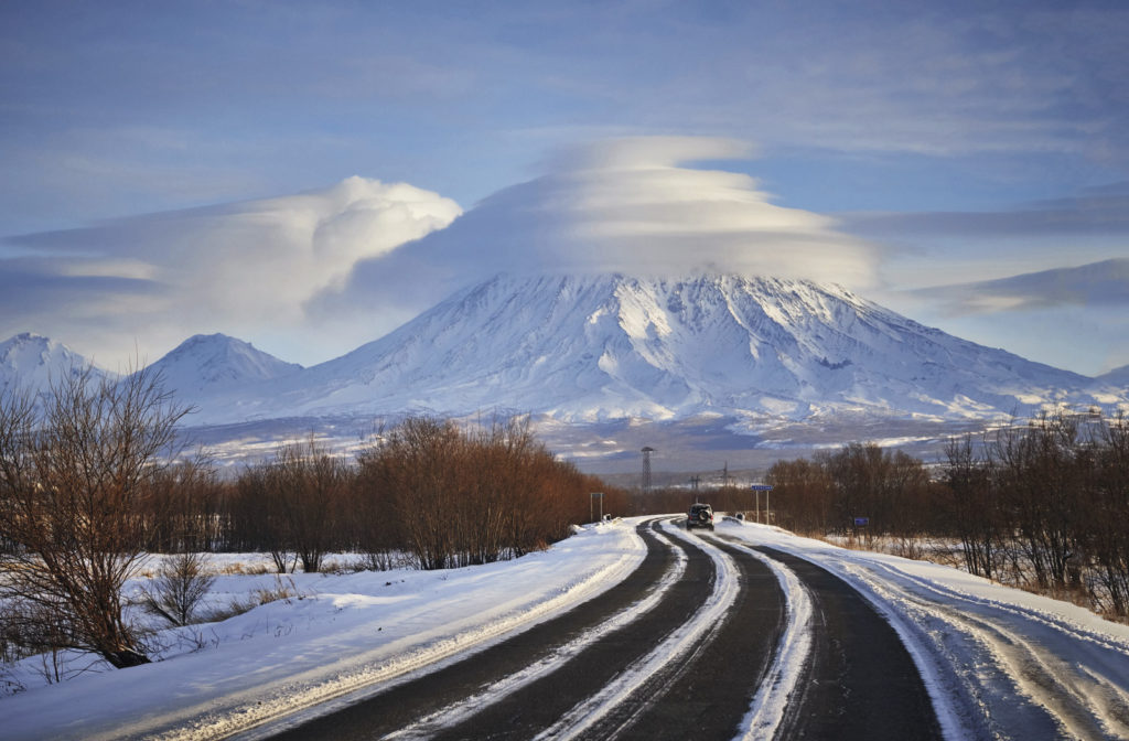 The active Avachinsky Volcano is located 30km from Peteropavlovsk- Kamchatsky, and is climbed every year by thousands of tourists, thanks to its accessibility and relatively simple ascent. The base of the mountain can be reached by all-terrain vehicle.