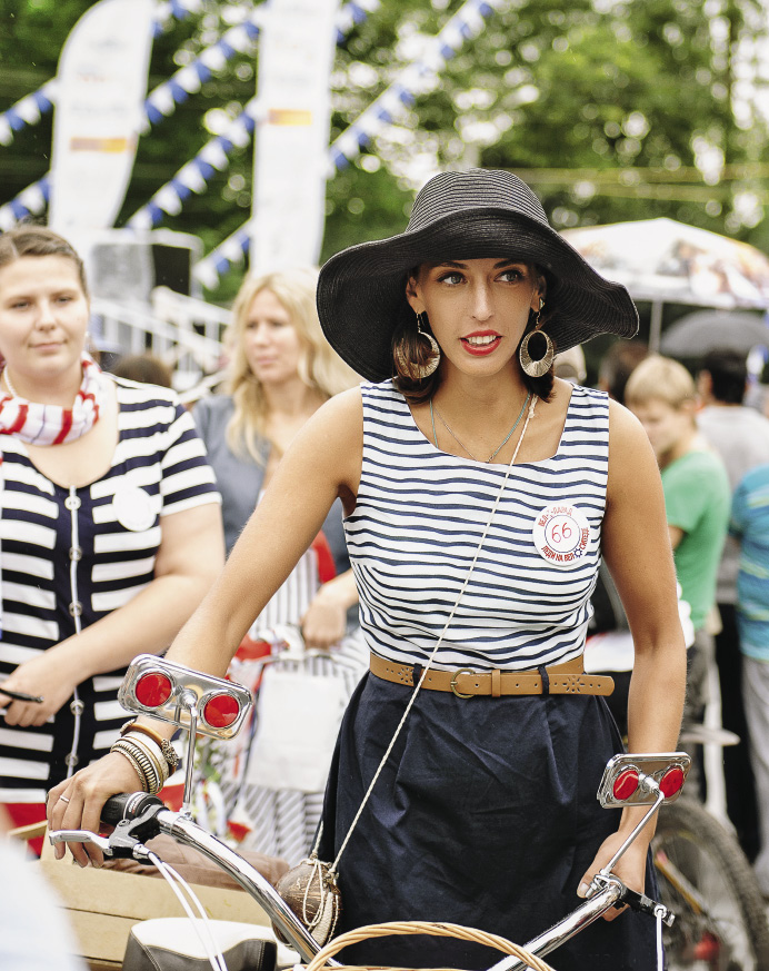 “Lady on a Bicycle” is a bike parade for women, where all the participants look beautiful and elegant.